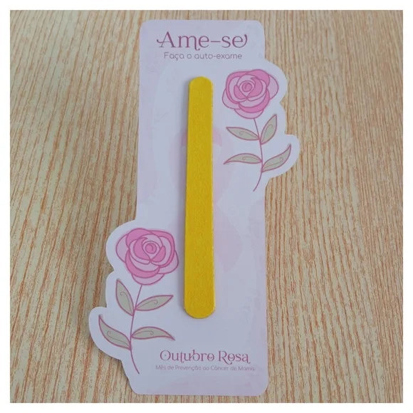 Card com Mini Lixa Outubro Rosa