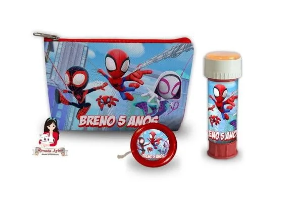Necessaire com Ioiô e Bolhas de Sabão Spidey