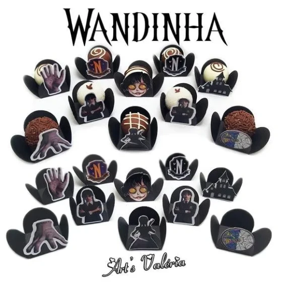 Forminha para Doces Wandinha Addams - Wednesday