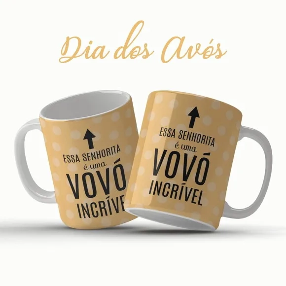 Caneca Dia dos Avós Vovó Incrível