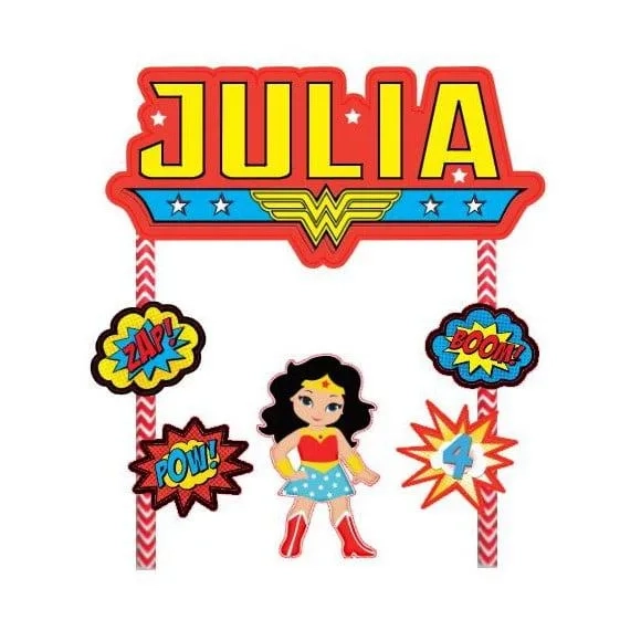 Topo de Bolo Mulher Maravilha