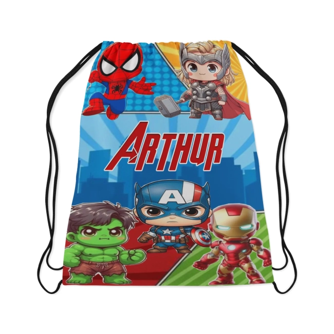 Mochilinha Personalizada para lembrancinhas dos Super Heróis