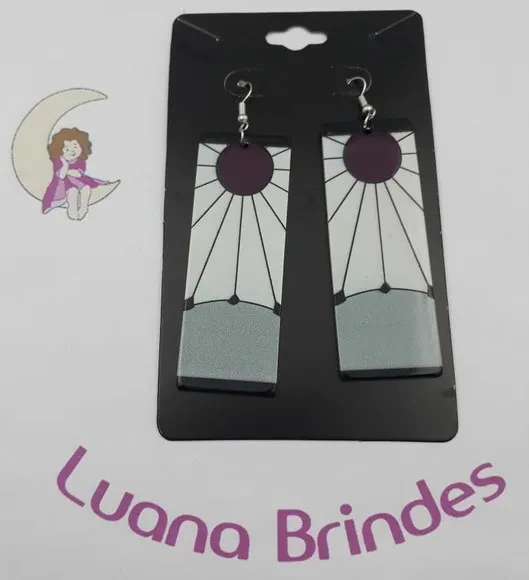 Brinco Desenho Animes 3 de Acrílico - 9cm - 1 par
