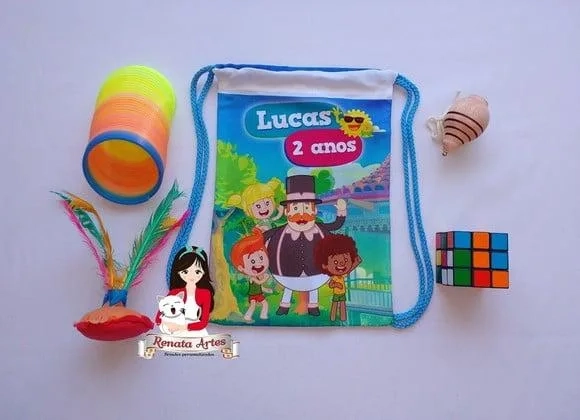 Mochila Brinquedos Retrô Tema Mundo Bita