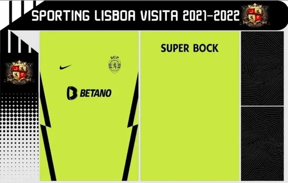 Vetor Da Camisa Sporting Lisboa Visita 2021-2022