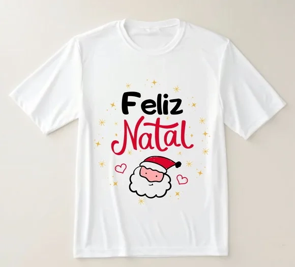 Camiseta Feliz Natal com Papai Noel