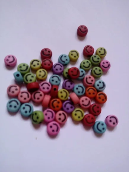 Missanga Smile Colorida 6mm - Pct 100 Unidades