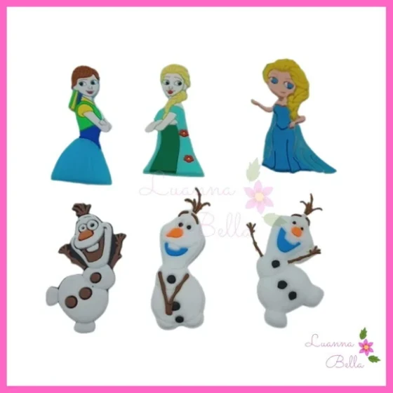 Aplique Frozen emborrachado - Pcts c/6 unds