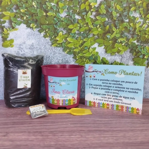40 unidades Kit Jardinagem Jardim Encantado - Jardim das Borboletas - Trabalhamos com qualquer tema - Informar tema no chat.