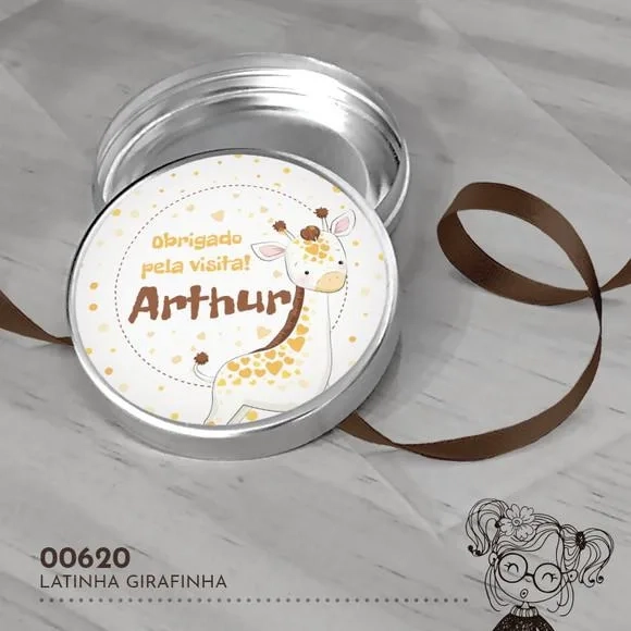 Latinha Adesivada Girafinha - 00620