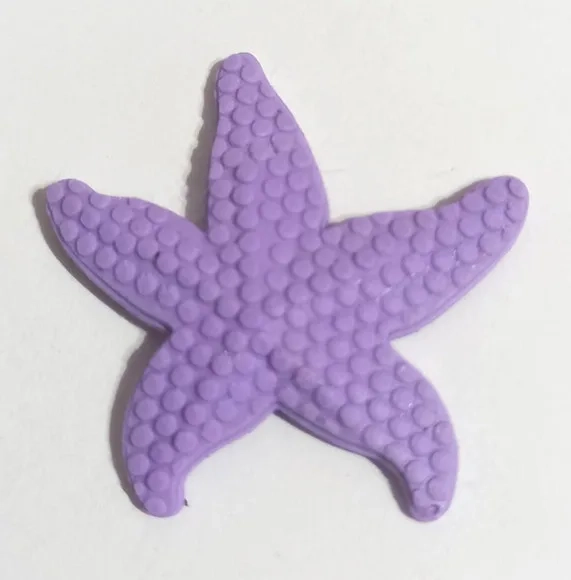Aplique Estrela do Mar Lilás Emborrachado - 7 Unidades