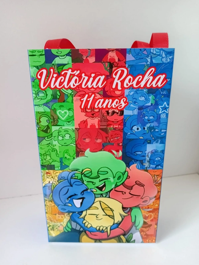 Sacolinhas Personalizadas Mundo Torajo para Lembrancinhas