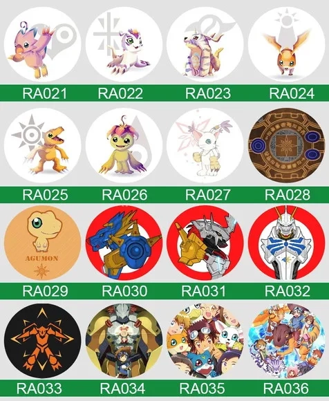 Bottons Digimon - Button Boton