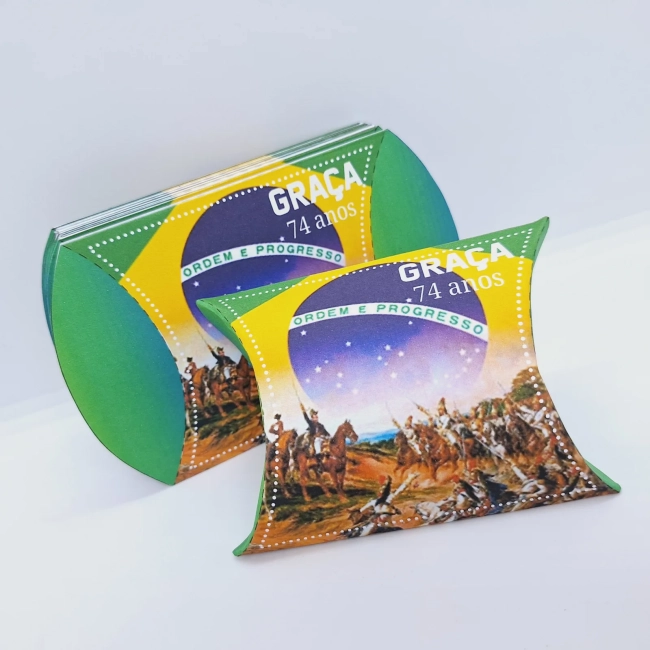 PEGUE E MONTE - Kit Festa BRASIL - Decoração de Festa - Caixinhas Personalizadas