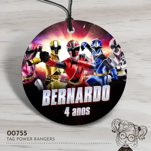 Tag Redonda Power Rangers - 00755