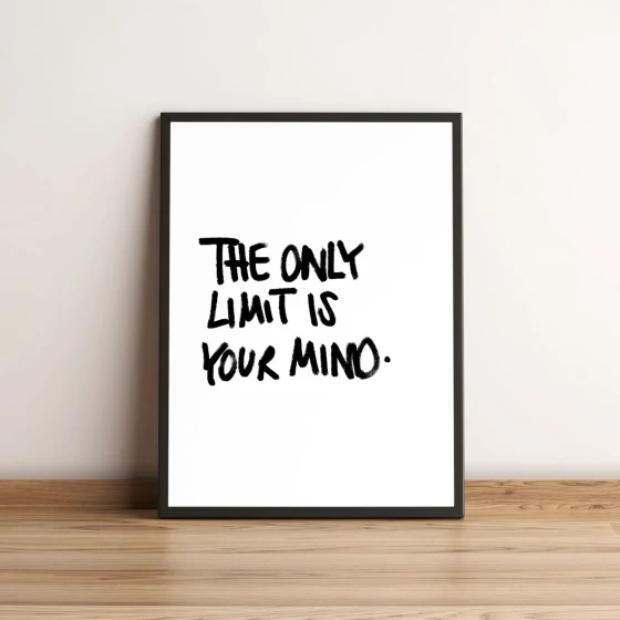 Quadro Decorativo Frase The Only Limit Is Your Mind 2062