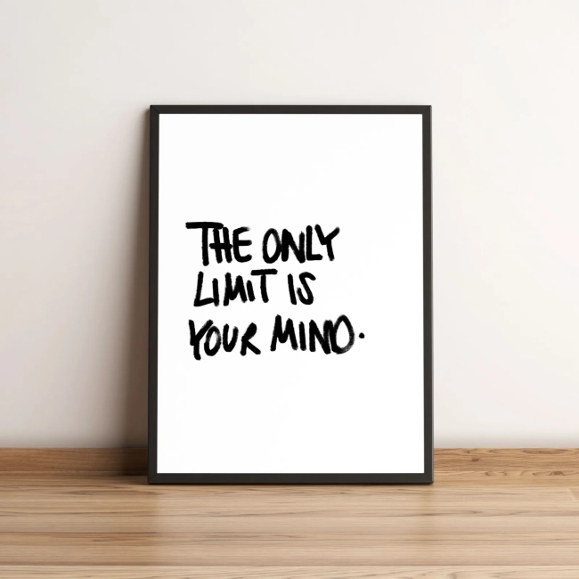 Quadro Decorativo Frase The Only Limit Is Your Mind 2062