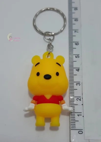 Chaveiro Ursinho Pooh Emborrachado Pct 2 Unidades