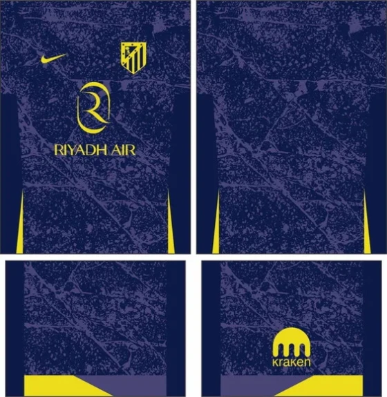 Arte Vetor Camisa Atletico Madrid Concept 2025
