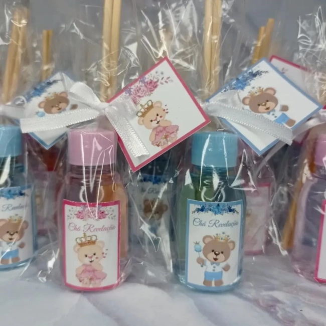 20 Lembrancinha Mini Aromatizado Chá Revelação, Chá de bebê, Casamento, Corporativo, Formatura e etc - Fazemos qualquer tema - Informar tema no chat
