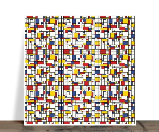 Azulejo Decorativo Abstrato Geométrico Mondrian 15x15