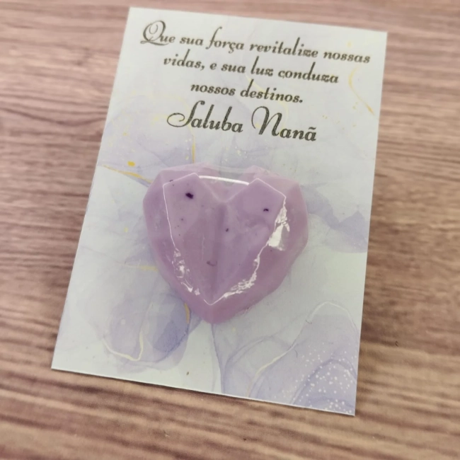 30 UNIDADES Mini Sabonete Coração Diamante no Card  Lembrancinhas Nanã