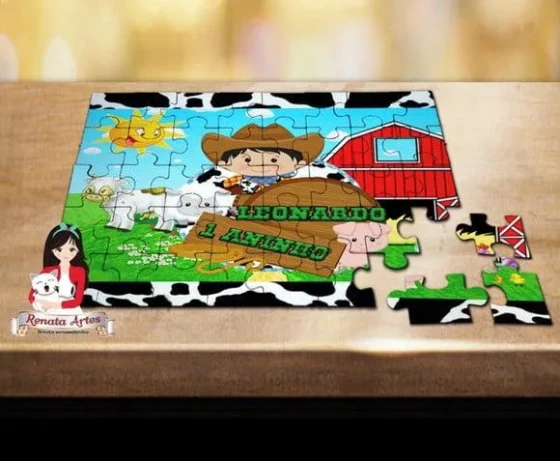 Quebra Cabeça Personalizado Fazendinha