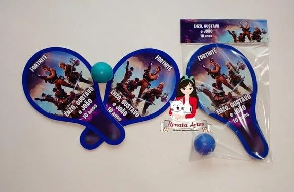 Raquetes de Ping Pong Personalizadas Tema Fortnite