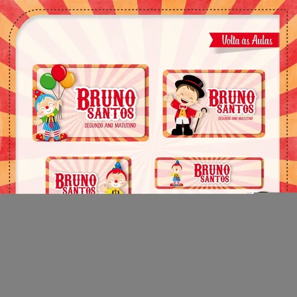 60 Etiquetas Circo