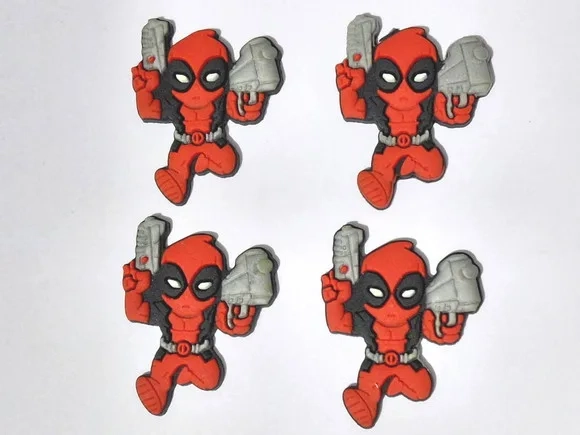 Aplique Deadpool Emborrachado Pacote com 6 Unidades