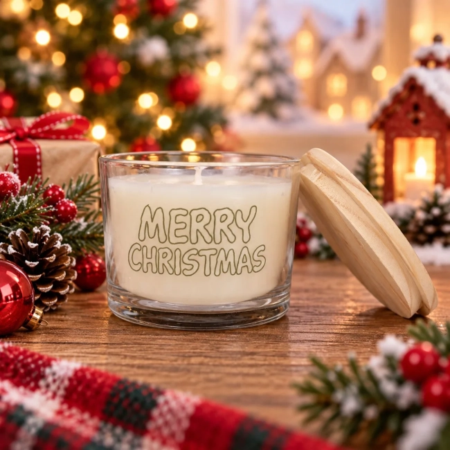 Vela Aromática no Copo Personalizada Natal - Trabalhamos com outros temas - Informar  tema no chat