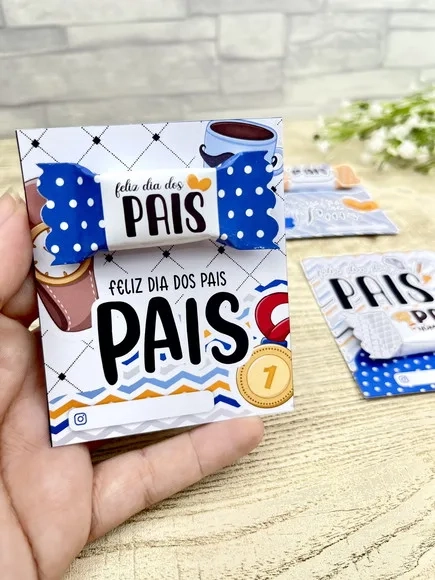 Card com Bala Dia dos Pais