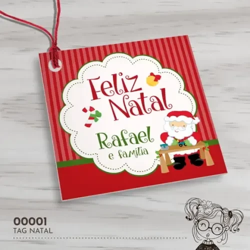 Tag Quadrada Natal - 00001