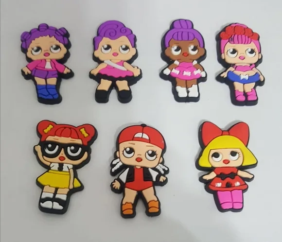 Pingente Bonecas LOL Emborrachado de 3,5cm