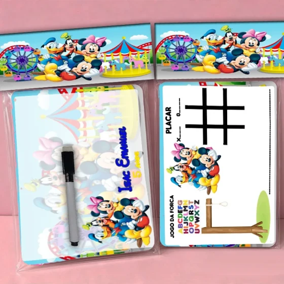 Lousa Magica Personalizada lembrancinhas Turma do Mickey