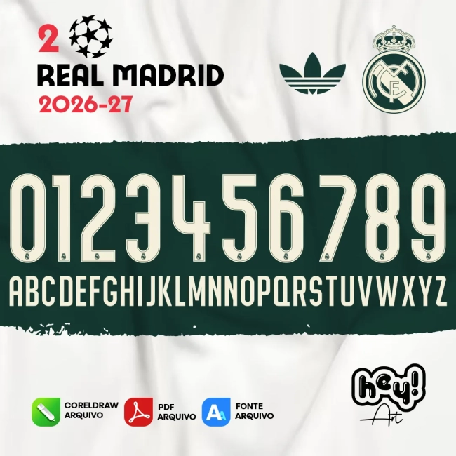 Fonte Vetor Real Madrid 2026/27