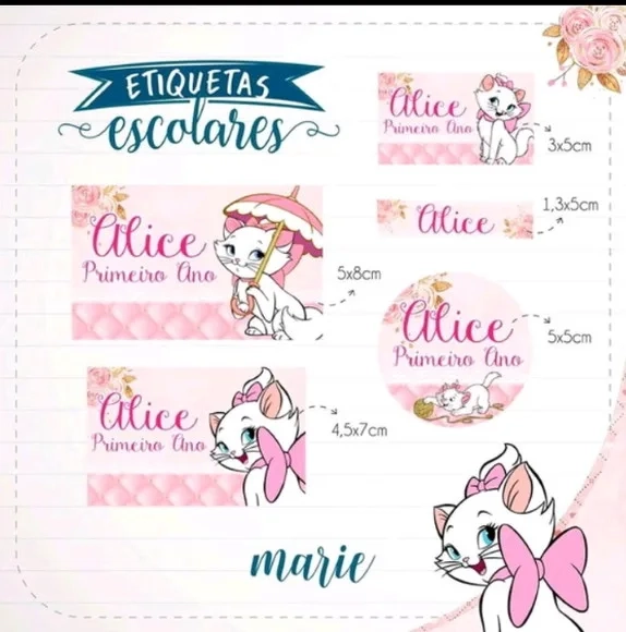 60 Etiquetas Escolares