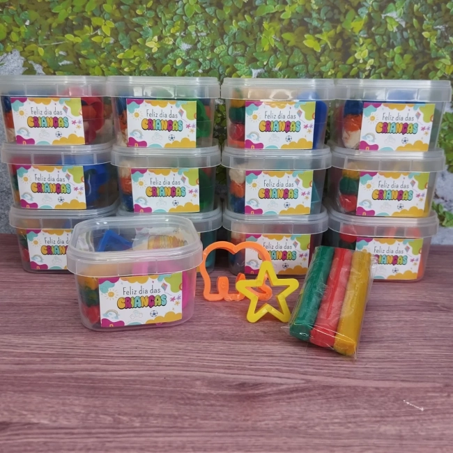 30 kit Massinha no Pote Personalizado - Corporativo Infantil - Festa Junina - Festa Junina - Trabalhamos com qualquer tema - Informar tema no chat