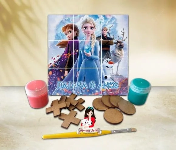 Jogo da Velha com Tinta Personalizado Frozen 2