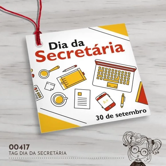 Tag Quadrada Dia da Secretária - 00417