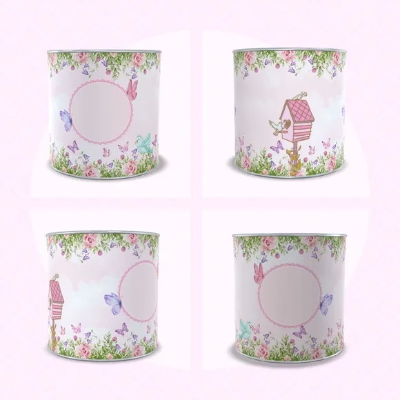 Rótulos para Lata Jardim Encantado ( Arquivo Digital)
