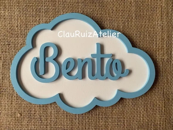 Porta de Maternidade Nuvem com Nome