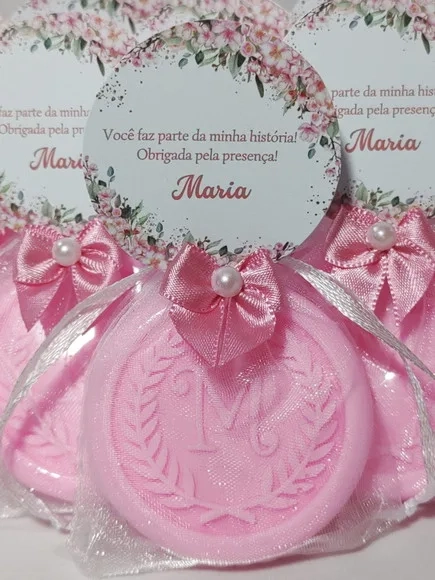 Lembrancinha 70 Anos, Sabonete Letra Inicial do Nome