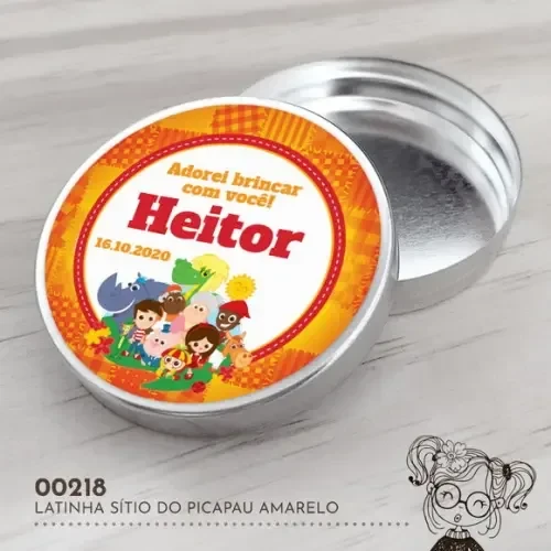 Latinha Adesivada Sítio do Pica Pau Amarelo - 00218