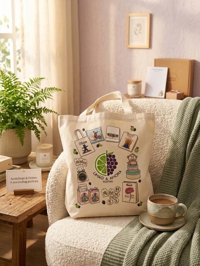 Ecobag Premium 30x40x10 com personalização grande