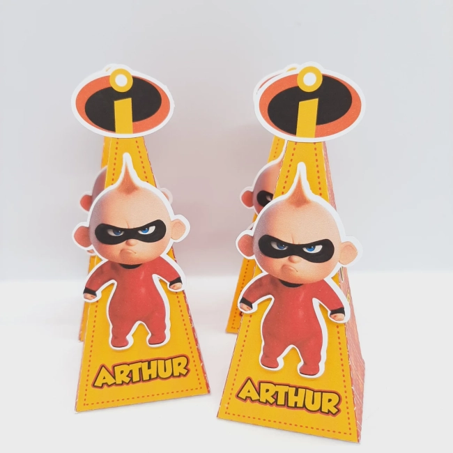 PEGUE E MONTE - Kit Festa ZEZÉ OS INCRIVEIS - Decoração de Festa - Caixinhas Personalizadas