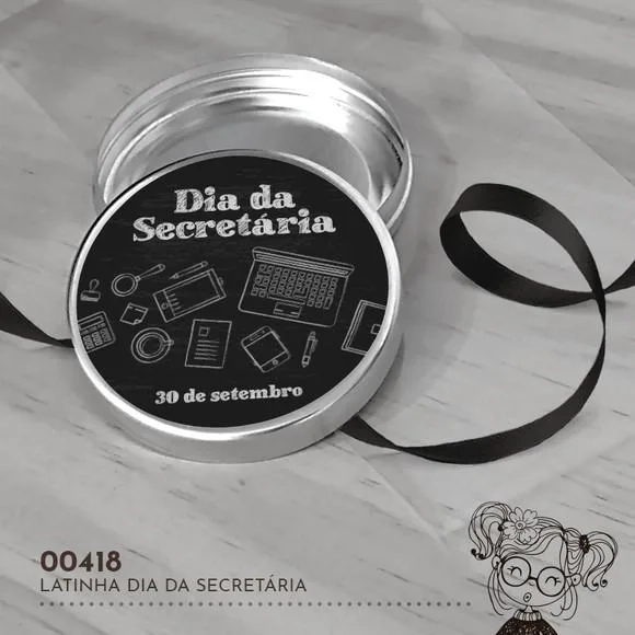 Latinha Adesivada Dia da Secretária - 00418
