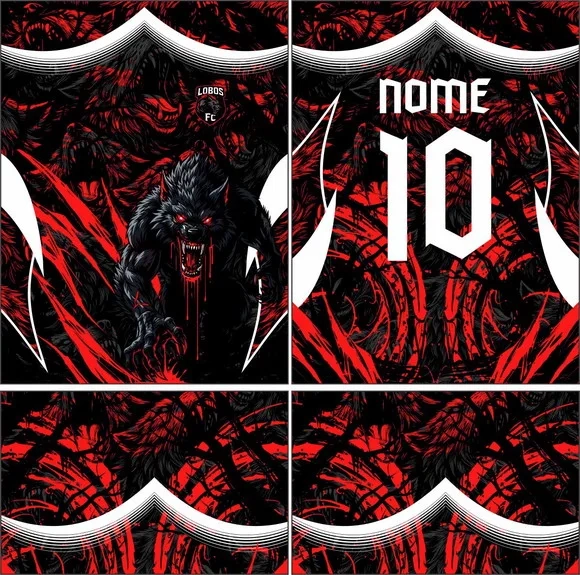 Arte Vetor Camisa Interclasse Lobo Mod-861