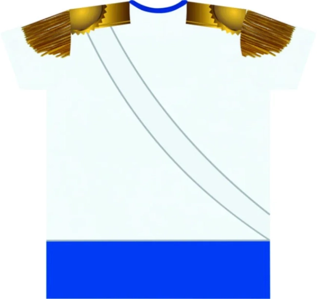 Camiseta Infantil Fantasia Príncipe de Gala Real com Dragonas