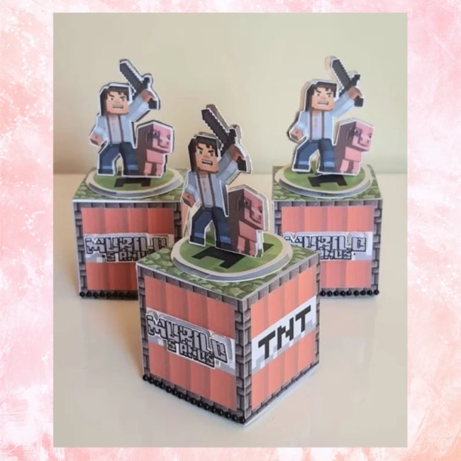 Caixa Cubo Minecraft